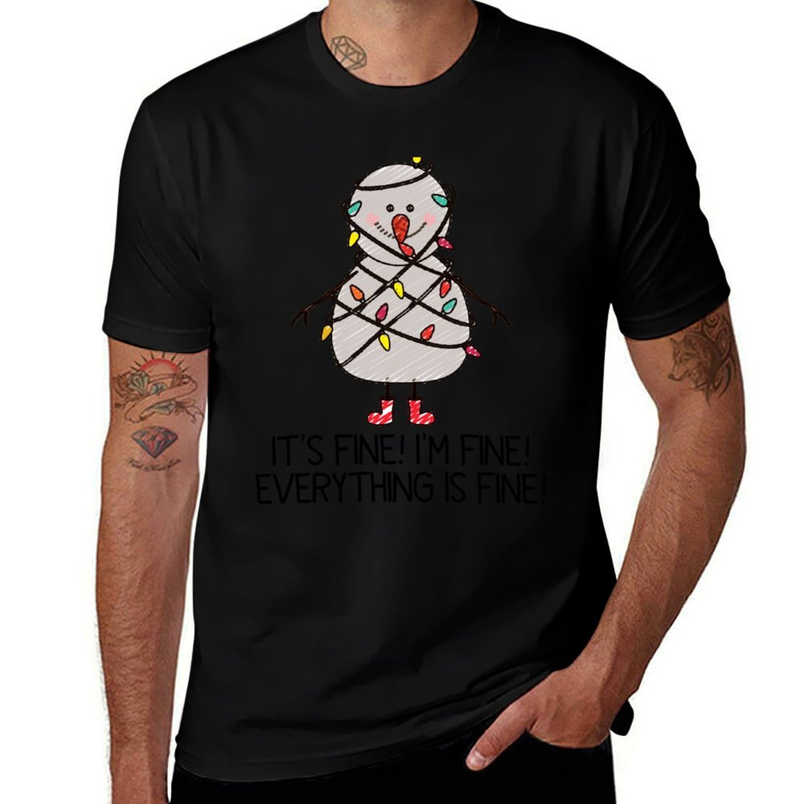 Santa'S Elves Holiday Lighting & Decor Llc - Maglioni Natalizi Divertenti - T-Shirt con