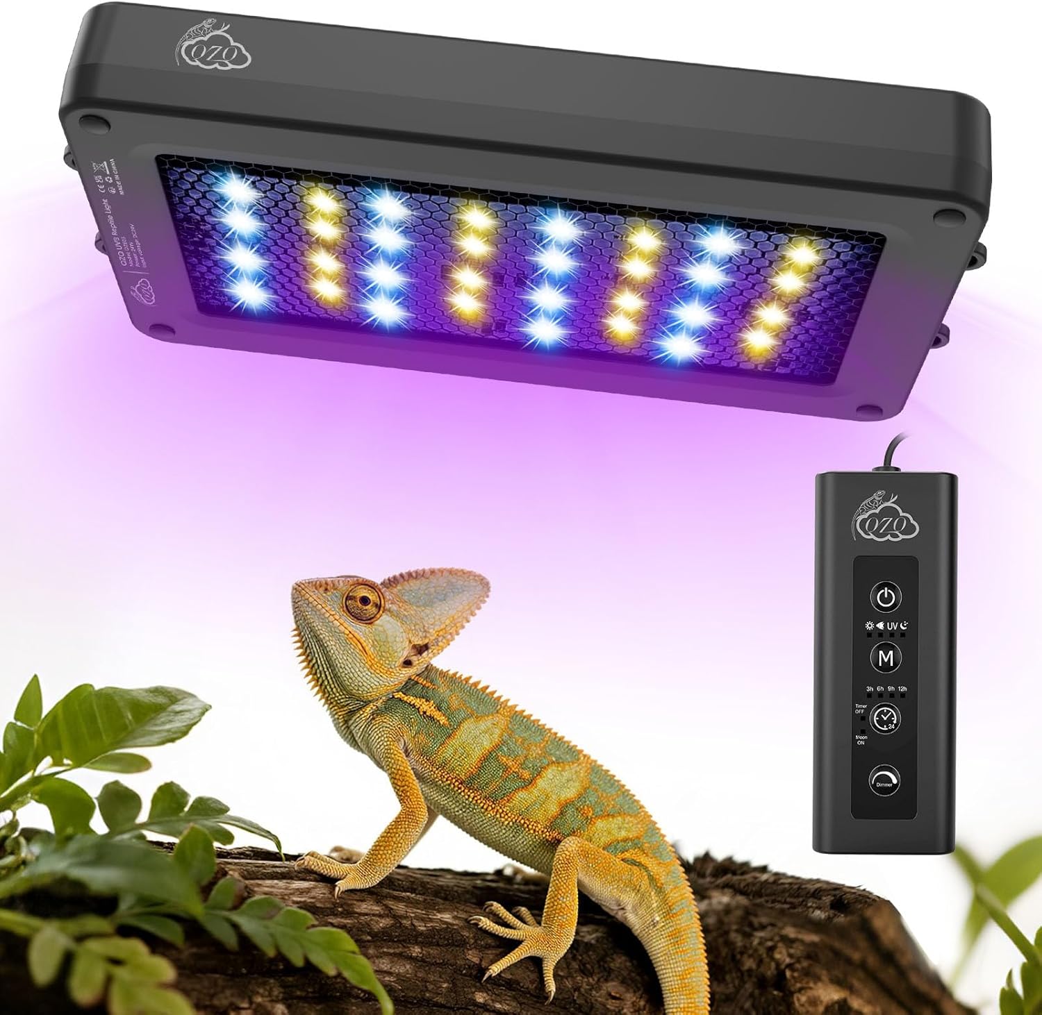 Gecko Lighting & Decor - Lampada per rettili LED UVA UVB