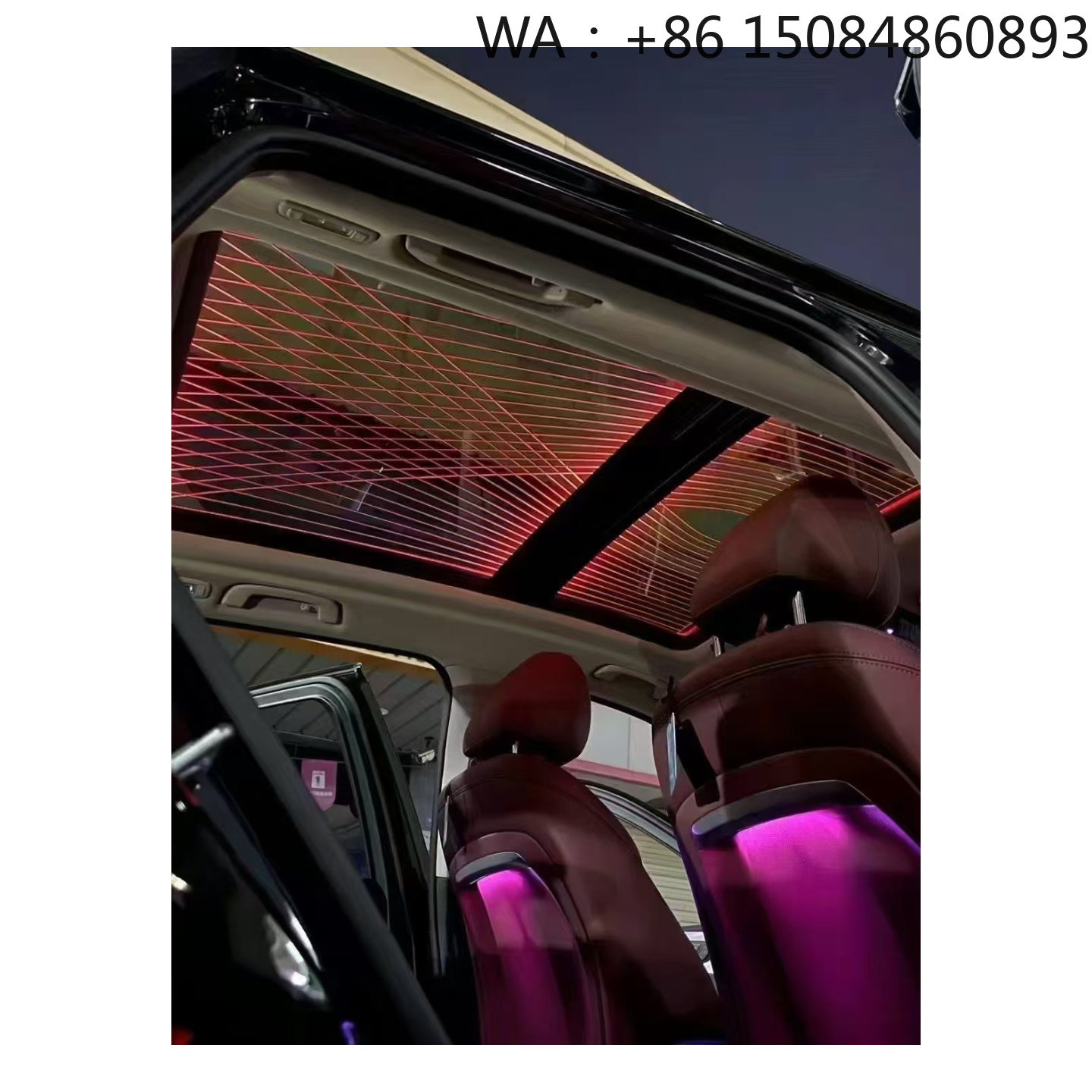 Lighting Interior Decor - Pannello Nero Lucido con Illuminazione Ambientale