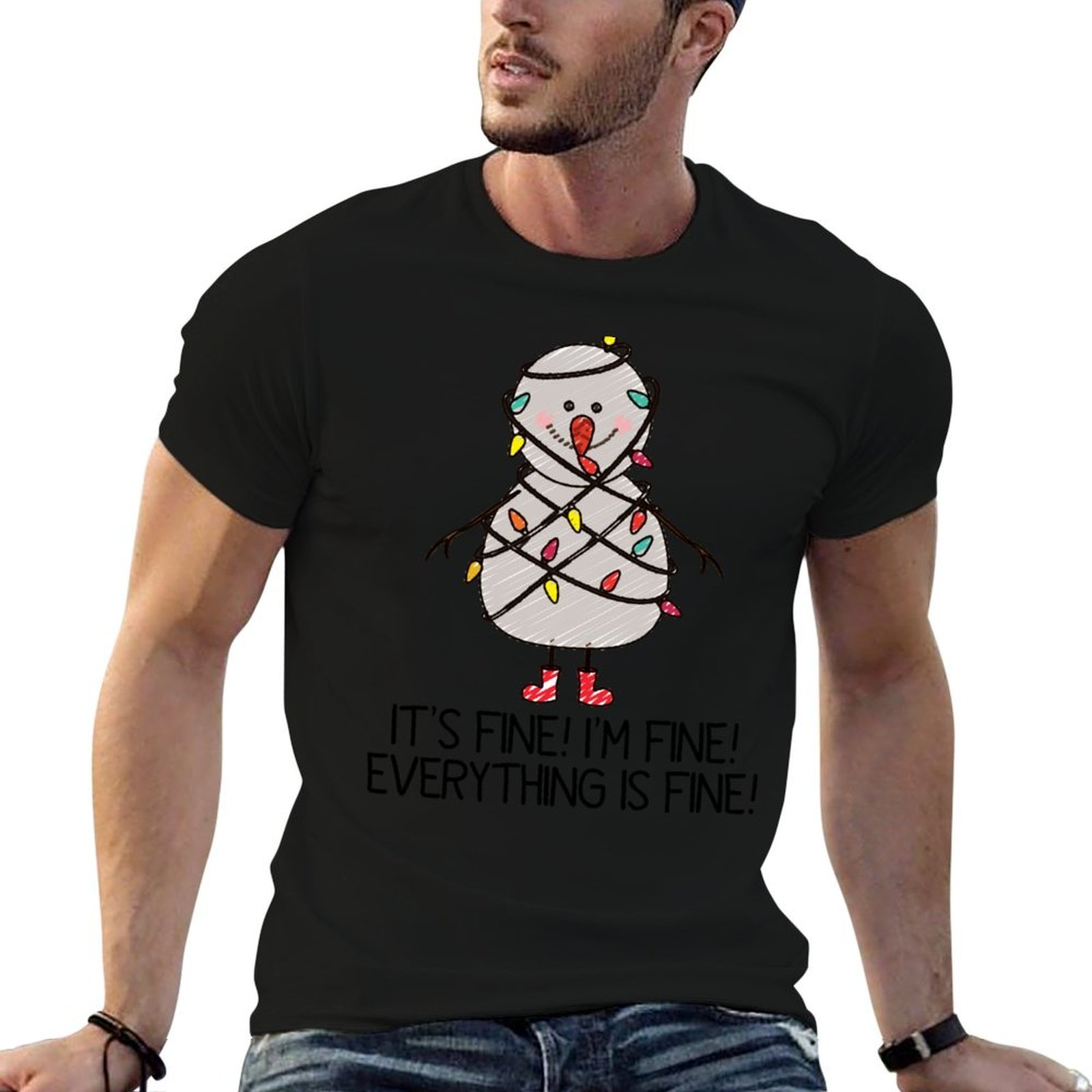 Santa'S Elves Holiday Lighting & Decor Llc - Maglioni Natalizi Divertenti - T-Shirt con