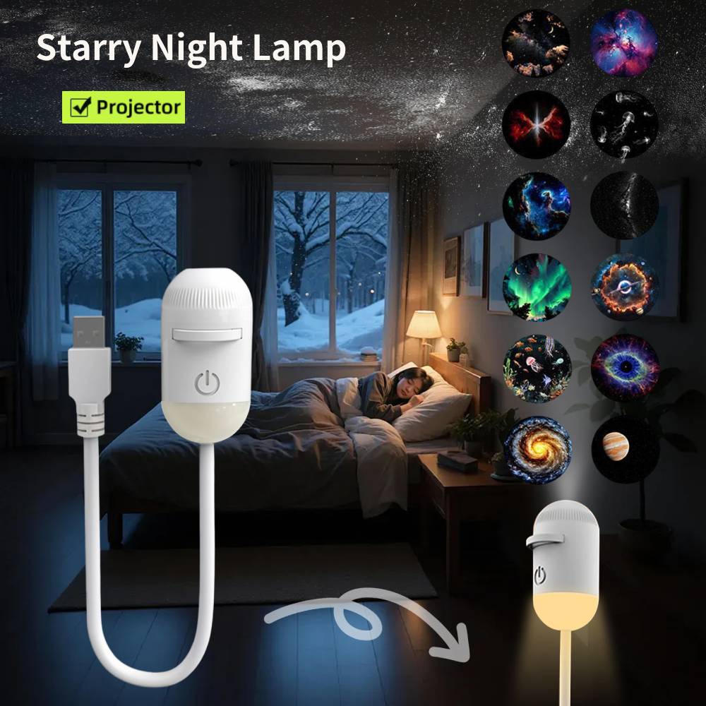 Lighting Decor For Bedroom - Mini Proiettore di Stelle Galattiche, Luce