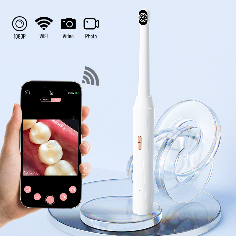 Lighting Visual - Telecamera Orale Wireless per iPhone/Android 1080P,
