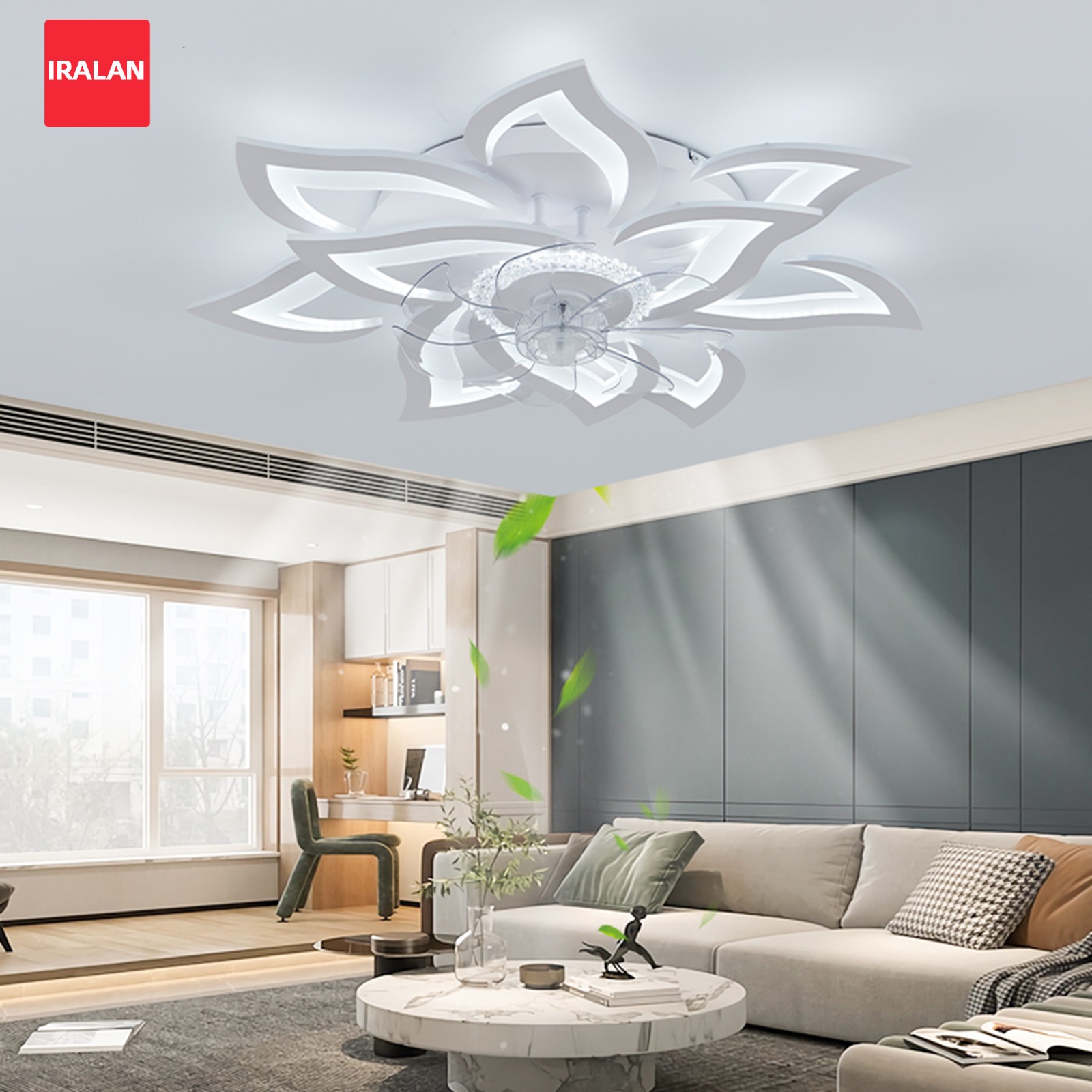 Decor Lighting Fans - Ventilatore da soffitto a fiori con