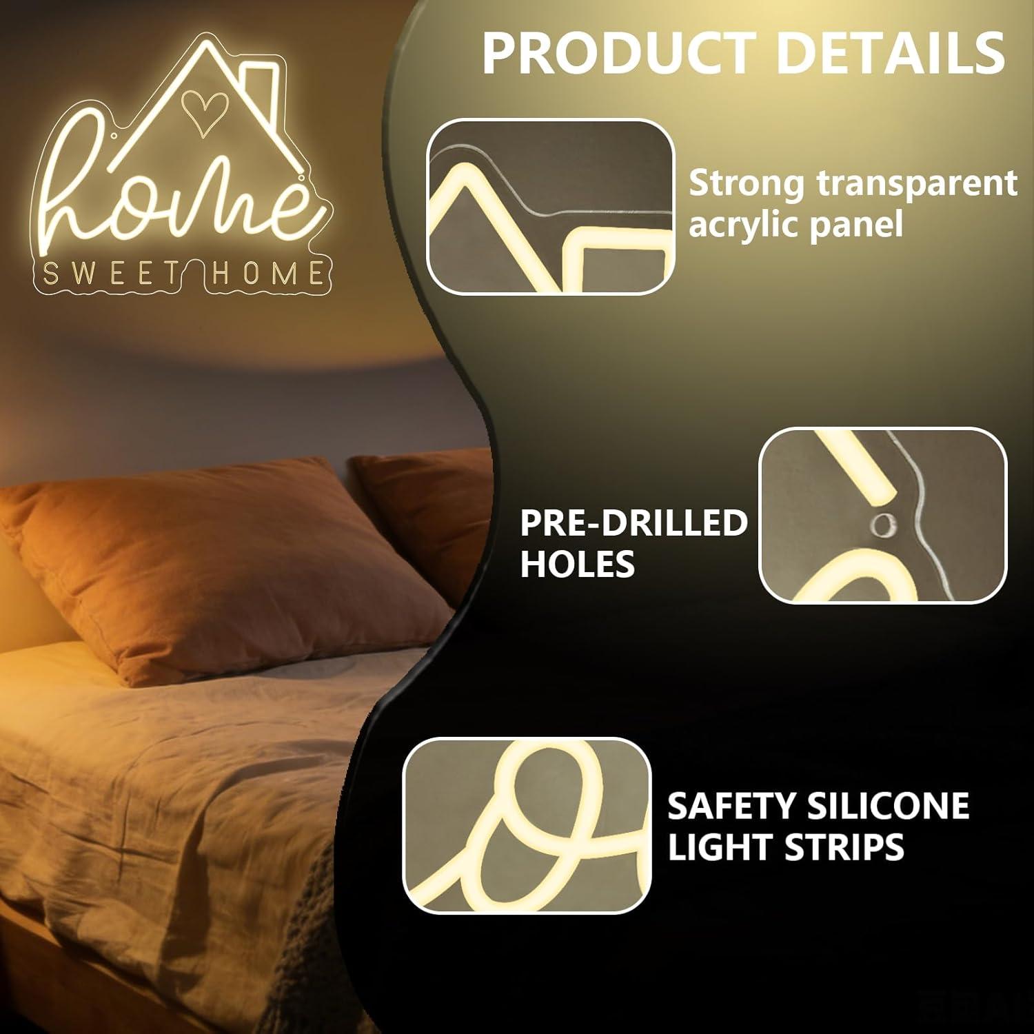 Insegna al Neon 'Sweet Home' c - Room Lighting Bedroom Decor recensione e prezzo