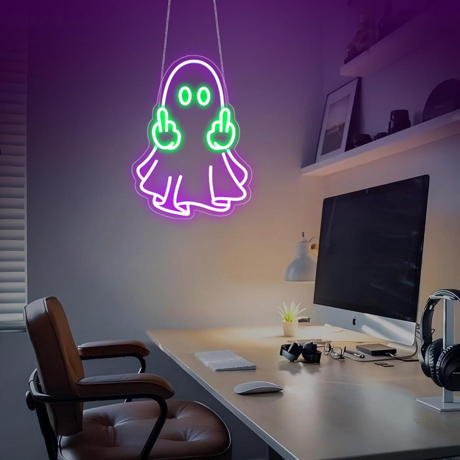 Insegna al Neon a Forma di Fan - Room Lighting Bedroom Decor recensione e prezzo