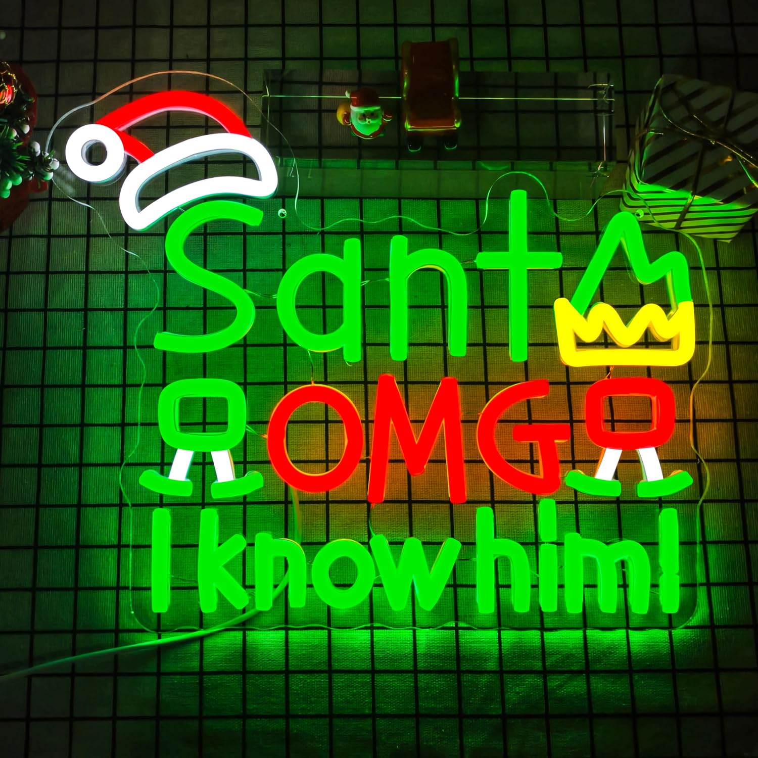 Insegna al Neon USB 'Santa OMG - Santa'S Elves Holiday Lighting & Decor Llc recensione e prezzo