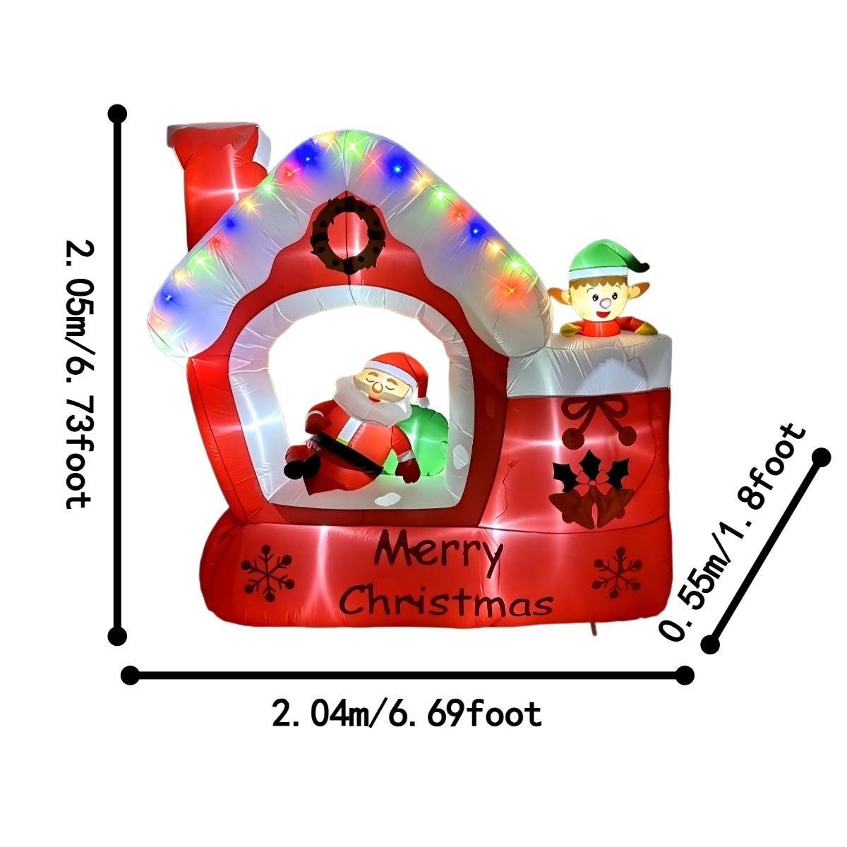 Decorazione Natalizia Gonfiabi - Santa'S Elves Holiday Lighting & Decor Llc recensione e prezzo