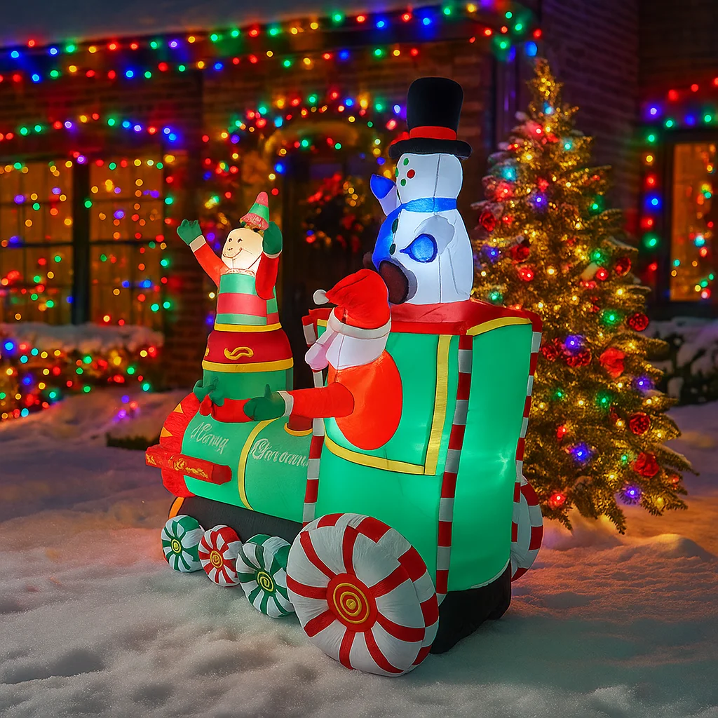 1.8M/5.9FT Gonfiabile Babbo Na - Santa'S Elves Holiday Lighting & Decor Llc recensione e prezzo
