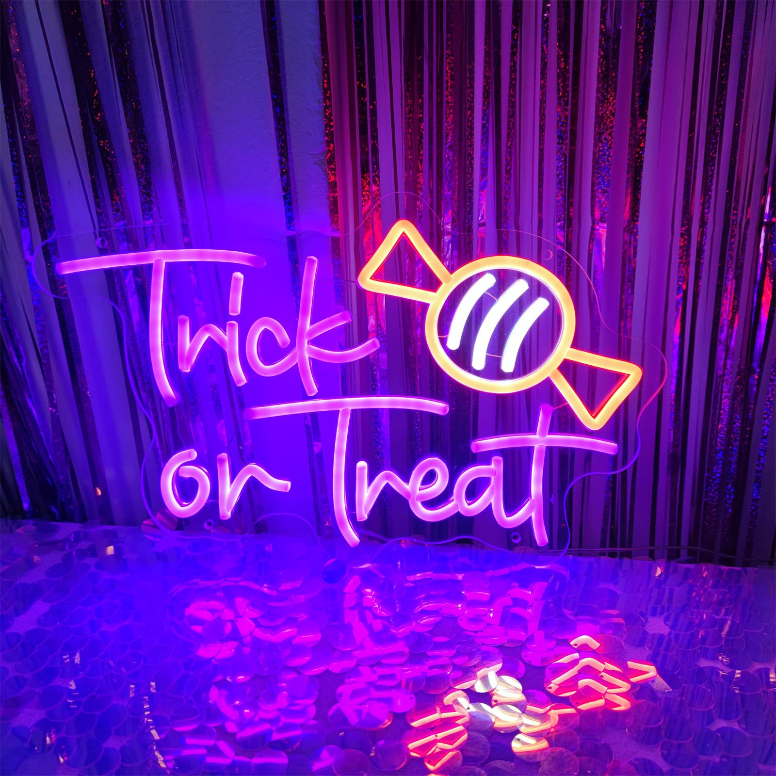 Insegna al neon Trick or Treat - Home Decor Lighting Tricks recensione e prezzo