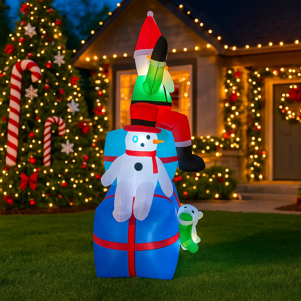 2.1M/6.8FT Pupazzo di neve Bab - Santa'S Elves Holiday Lighting & Decor Llc recensione e prezzo