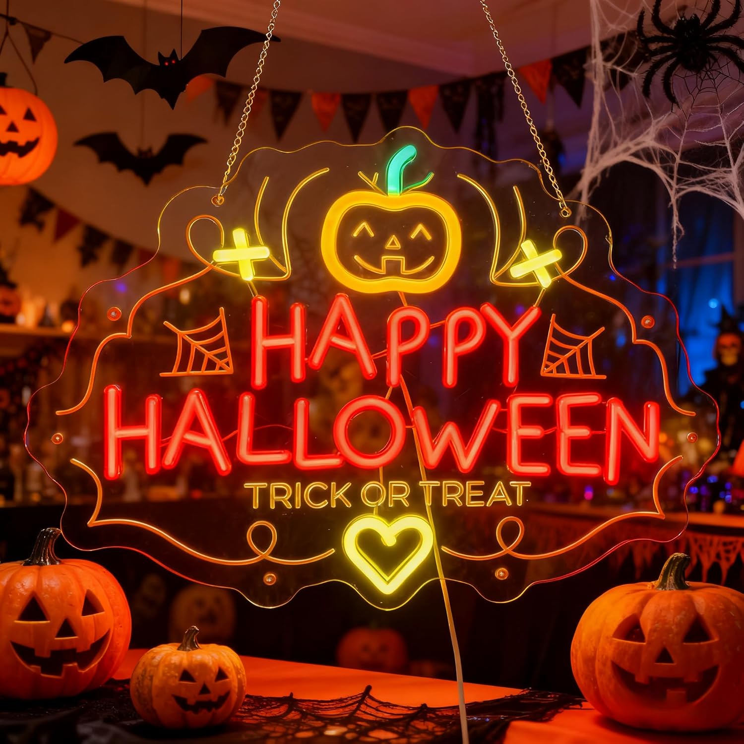 Insegna LED Neon 'Happy Hallow - Home Decor Lighting Tricks recensione e prezzo