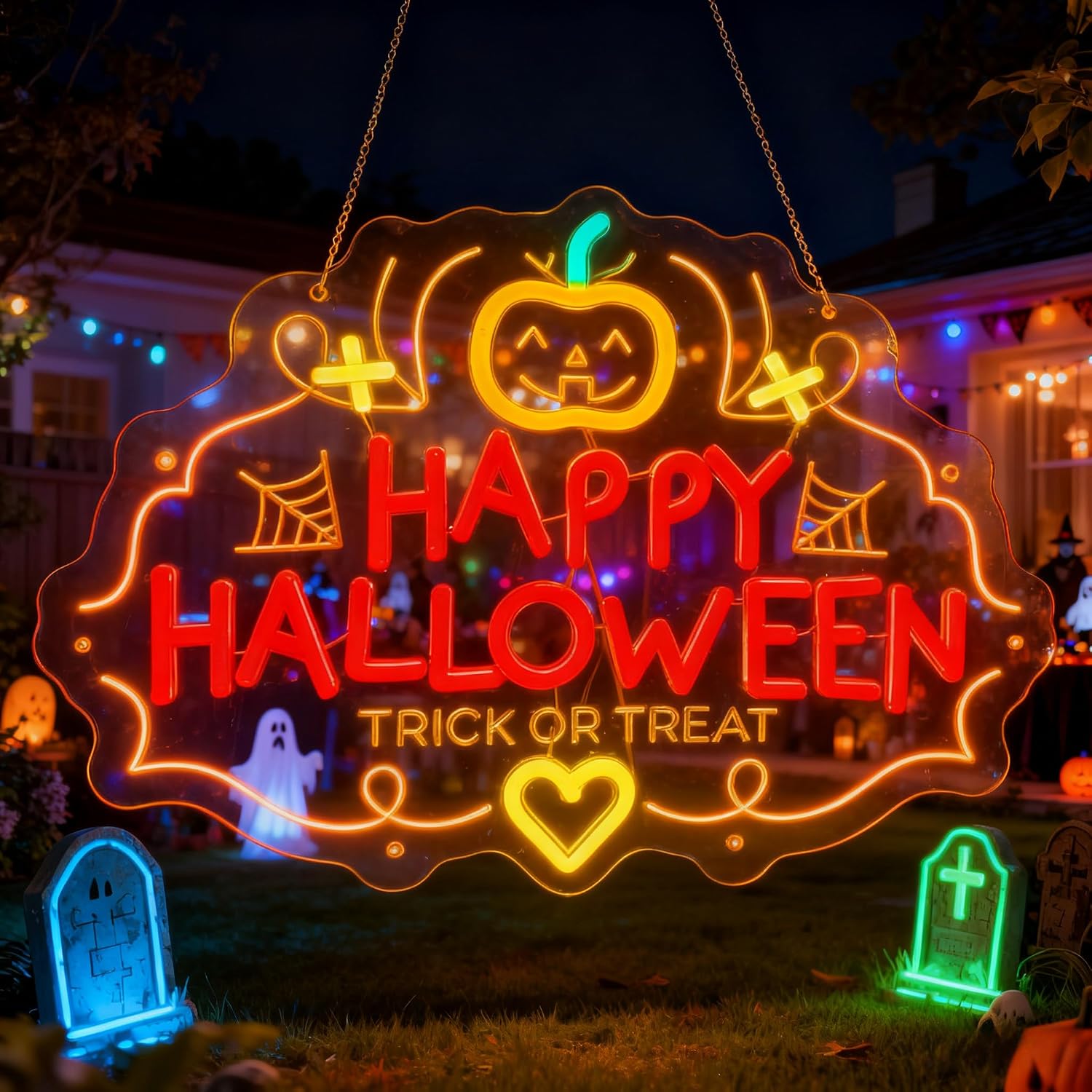 Insegna LED Neon 'Happy Hallow - Home Decor Lighting Tricks recensione e prezzo