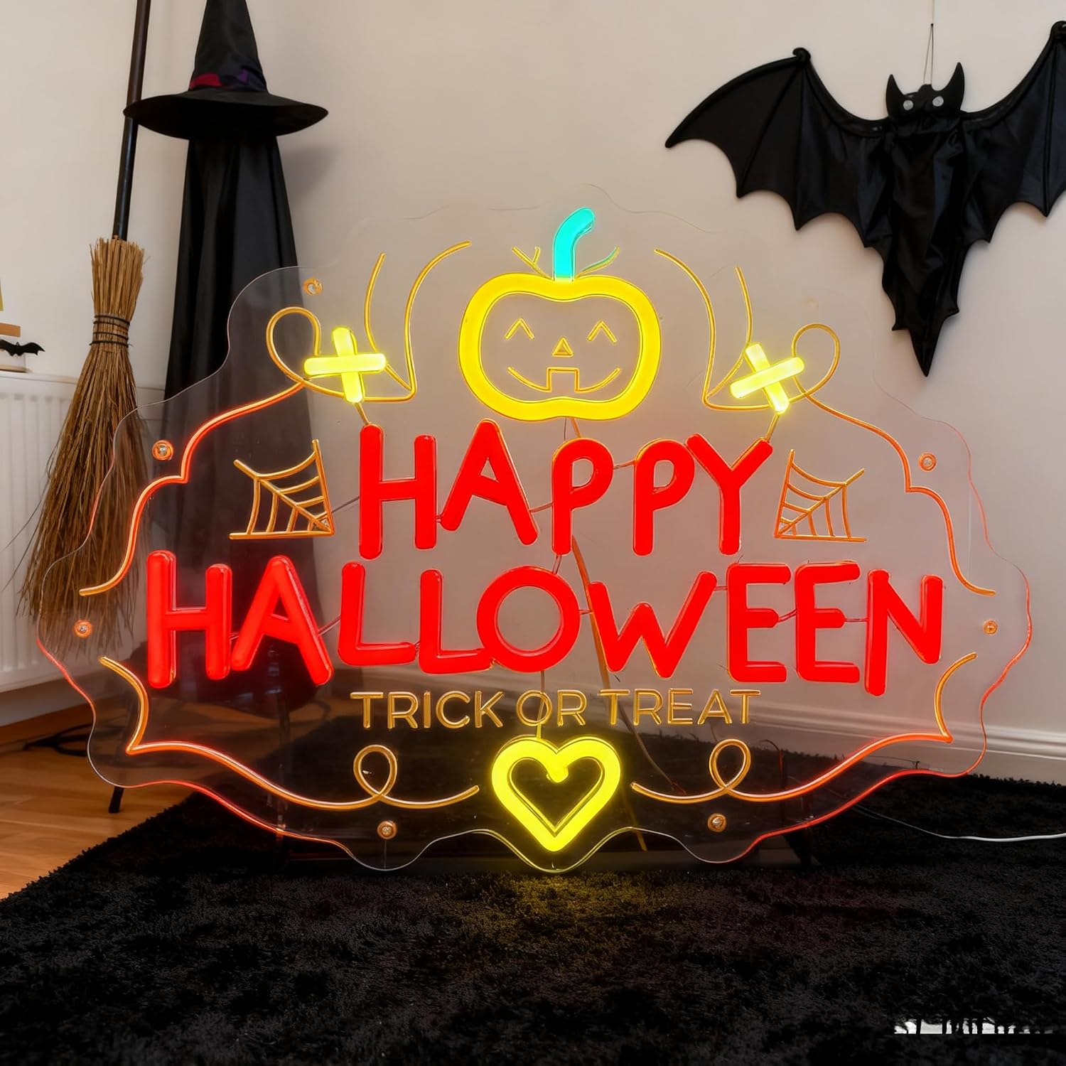 Insegna LED Neon 'Happy Hallow - Home Decor Lighting Tricks recensione e prezzo