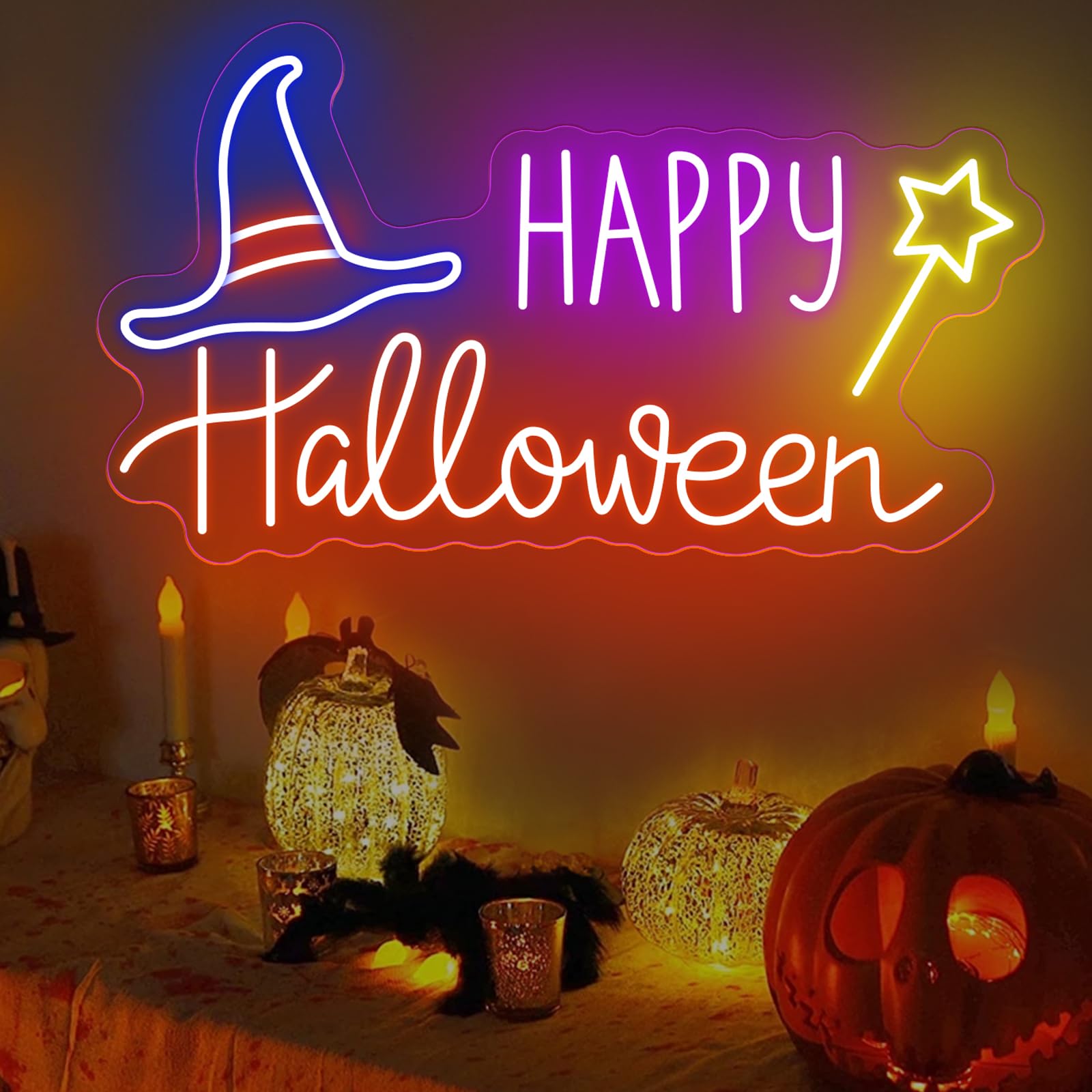 Happy Halloween Bat LED Insegn - Home Decor Lighting Tricks recensione e prezzo