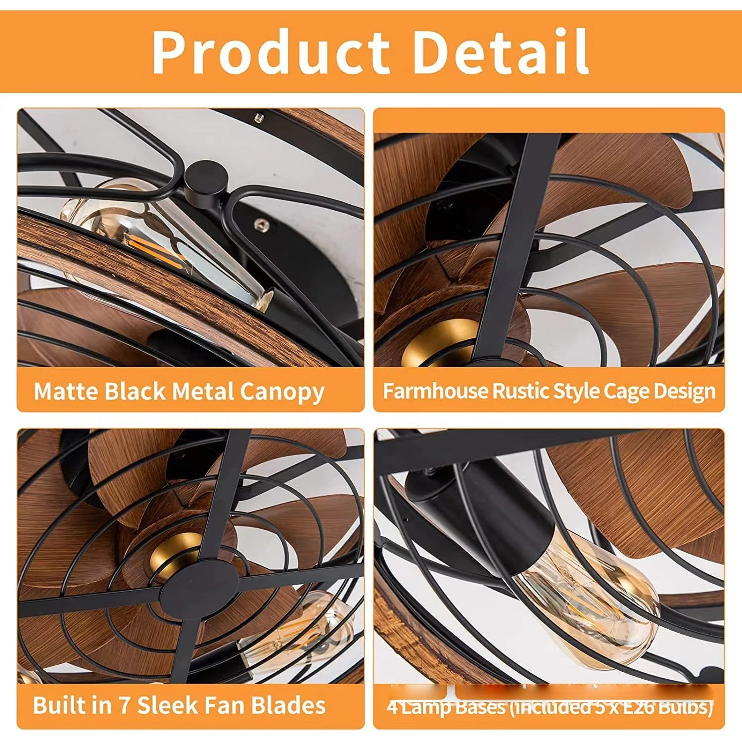 Retro soggiorno ventilatore da - Decor Lighting Ceiling Fans recensione e prezzo